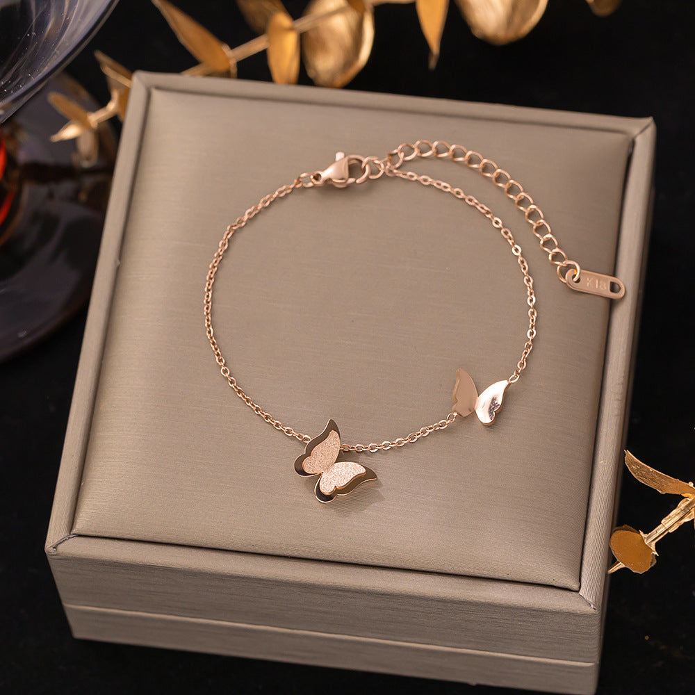 Pulsera Danza de Mariposas Rosa